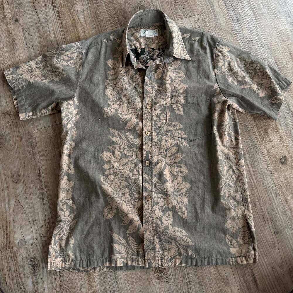 Kolekole Vintage Hawaiian Aloha Shirt Floral Print Size M